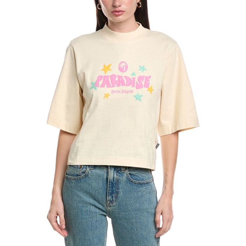 Palm Angels Womens  T-Shirt, Pink